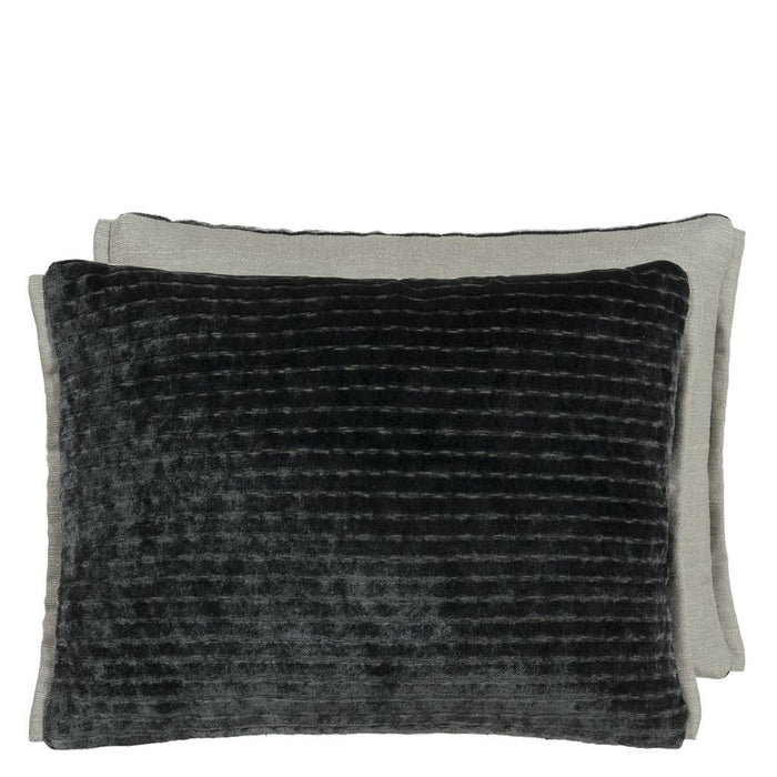 Designers Guild Mazarin Graphite Velvet Decorative Pillow at Fig Linens and Home - 147