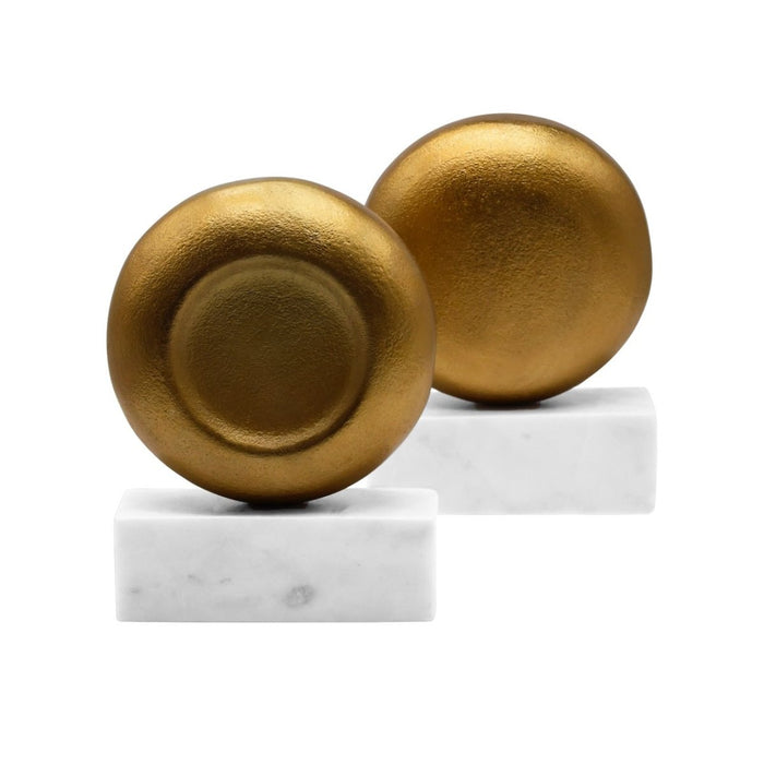 Disky Book Ends by Worlds Away at Fig Linens and Home | Decor and Home Interiors 1