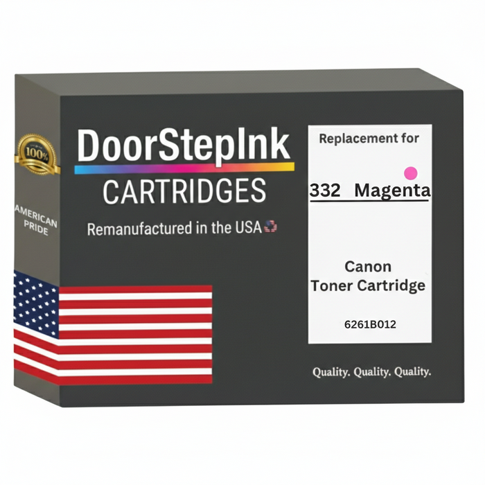 DoorStepInk Brand For Canon 332 High Yield Magenta Remanufactured in the USA Toner Cartridge, 6261B012