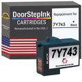 DoorStepInk Remanufactured in the USA Ink Cartridge for Dell Series 2 7Y743 Black