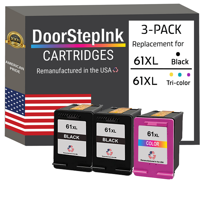 Replacement  HP 61XL (CH563WN) & HP 61XL (CH564WN) Color Ink-Multipack