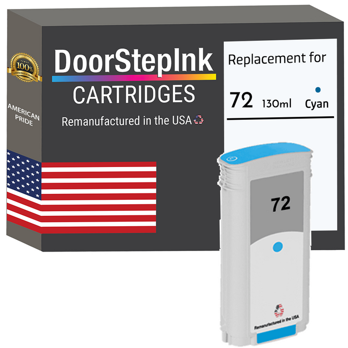 Remanufactured 72 130ML Cyan (C9371A) Ink Cartridges