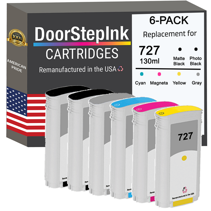 HP 727 130ML (6Pack) Ink Cartridges