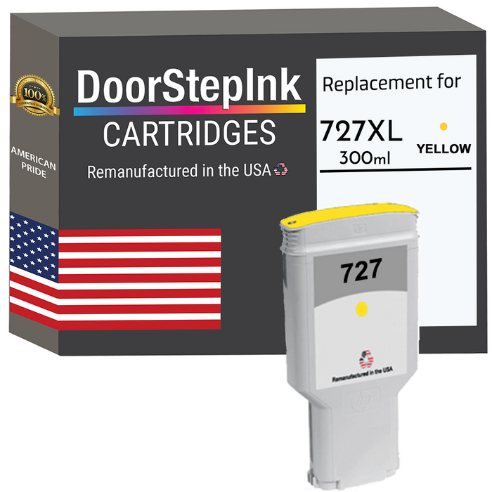 HP 727XL 300ML (F9J78A) Yellow Ink Cartridges