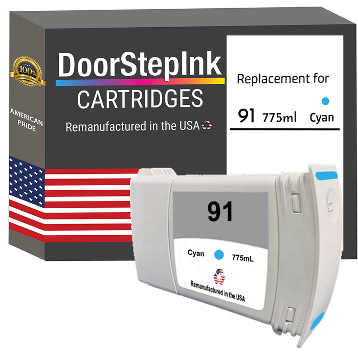HP 91 (C9467A) 775mL Cyan Ink Cartridges