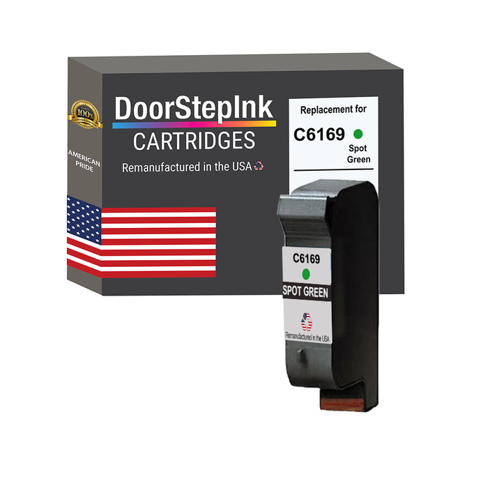 DoorStepInk Brand for HP C6169A Spot Green Remanufactured in the USA Ink Cartridge