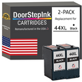DoorStepInk Remanufactured in the USA Ink Cartridges for Lexmark #44XL Black Twin Pack