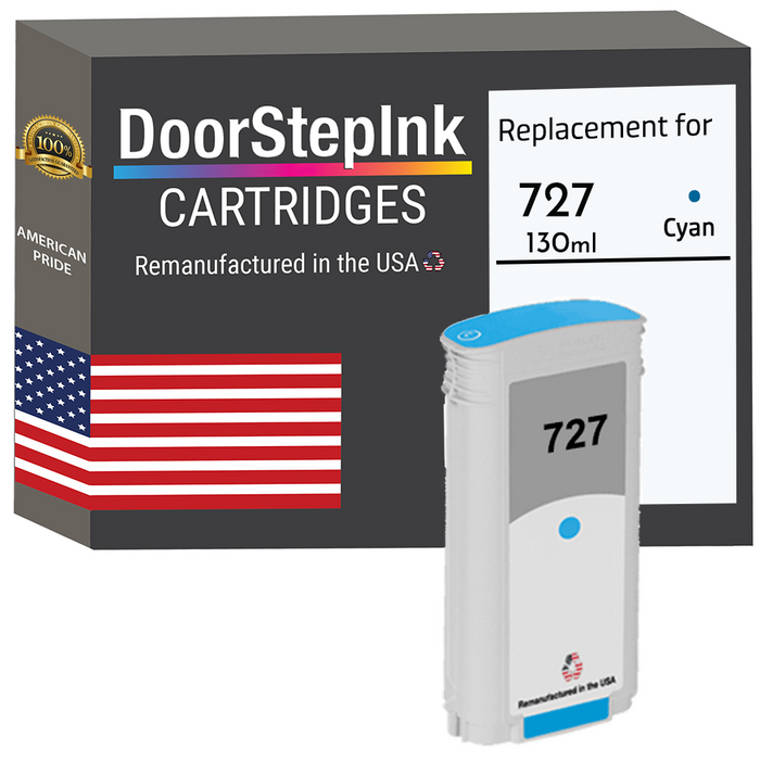 HP (B3P19A) 727 130ML Cyan Ink Cartridges