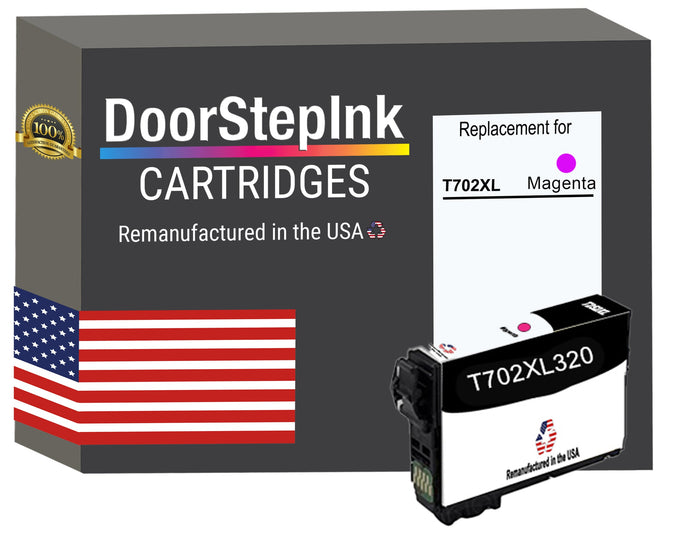 DoorStepInk for Epson T702XL Magenta Remanufactured in the USA Ink Cartridge, T702XL320-S