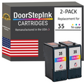 DoorStepInk Remanufactured in the USA Ink Cartridges for Lexmark #35 Color Twin Pack