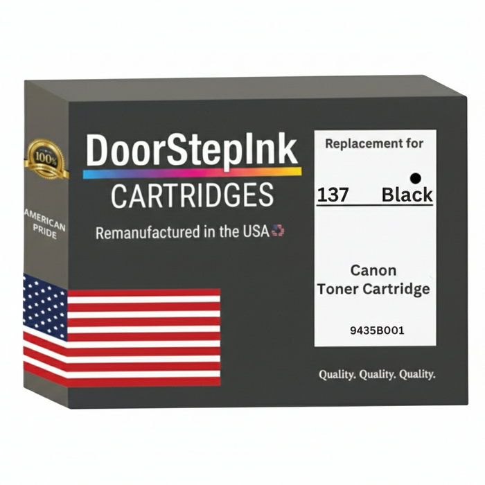 DoorStepInk Remanufactured in the USA For Canon 137 High Yield Black LaserJet Toner Cartridge, 9435B001