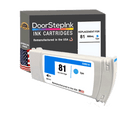 DoorStepInk Remanufactured in the USA Ink Cartridge for HP 81 680mL Cyan