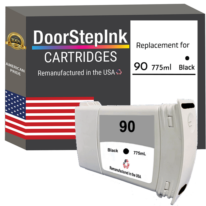 HP 90 (C5059A) 775mL Black Ink Cartridges