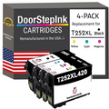 DoorStepInk Remanufactured in the USA Ink Cartridges for Epson T252XL Black / 3 Color 4-Pack