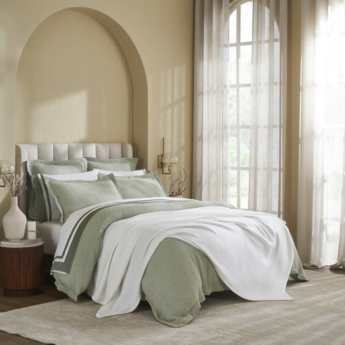 Dream Organic Cotton Bed Blanket by Orchids Lux Home - White at Fig Linens and Home 18