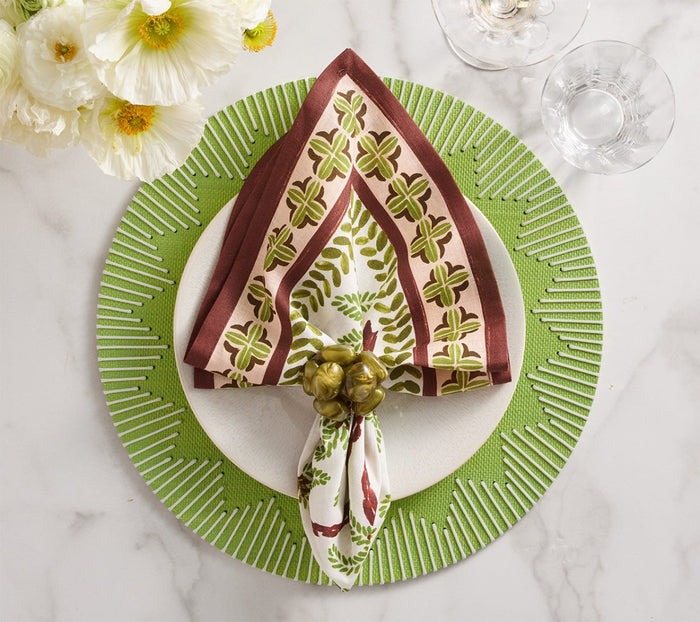 Dream Weaver Placemats in Green  | Kim Seybert Table Linens at Fig Linens and Home 3