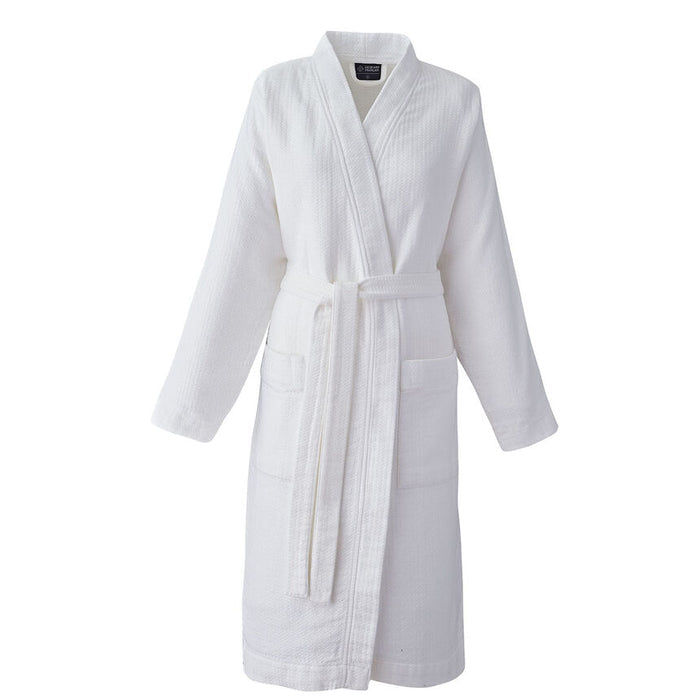 Duetto White Robe by Le Jacquard Francais at Fig Linens and Home