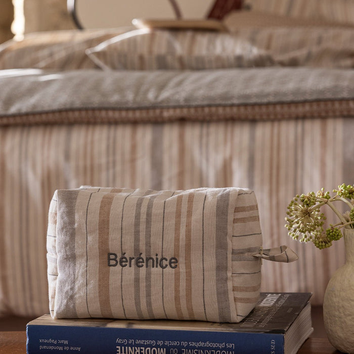 Dune Beige Pouch by Le Jacquard Francais 8" x 4" x 5" BEIGE at FIG LINENS AND HOME 2