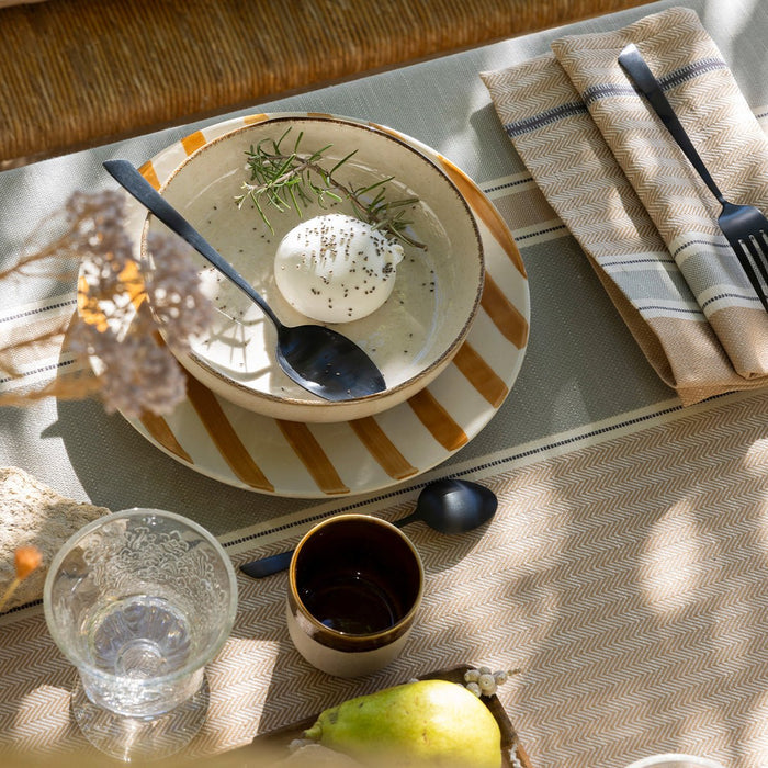 Dune Beige Tablecloth by Le Jacquard Francais at Fig Linens and Home 2