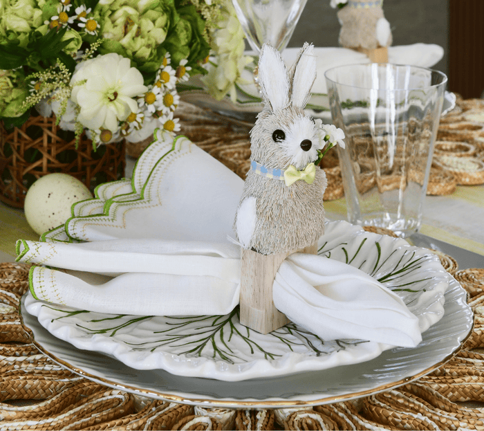 Easter Bunny Napkin Rings Set of 4 by Kim Seybert at Fig Linens and Home - Lifestyle 8