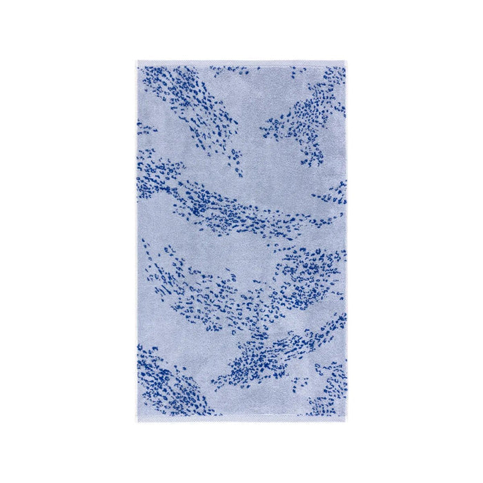 Ecumes Bath by Yves Delorme Bath Sheet 35 x 59 Celeste and Marine Blue at FIG LINENS AND HOME 3