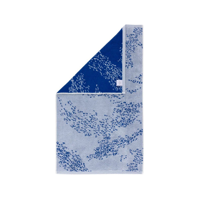 Ecumes Bath by Yves Delorme Bath Sheet 35 x 59 Celeste and Marine Blue at FIG LINENS AND HOME 4