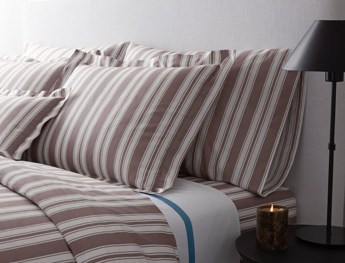 Elio Stripe Bedding by Matouk Schumacher at Fig Linens and Home - Shams Detail 2
