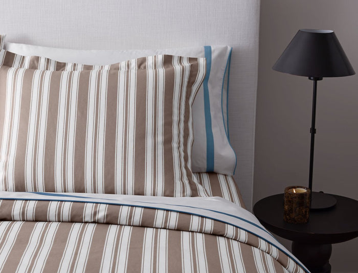 Elio Stripe Bedding by Matouk Schumacher at Fig Linens and Home - Lifestyle 2