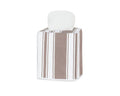 Tissue Cover in Mocha Brown | Matouk Schumacher Elio Stripe Tissue Box Cover at Fig Linens and Home