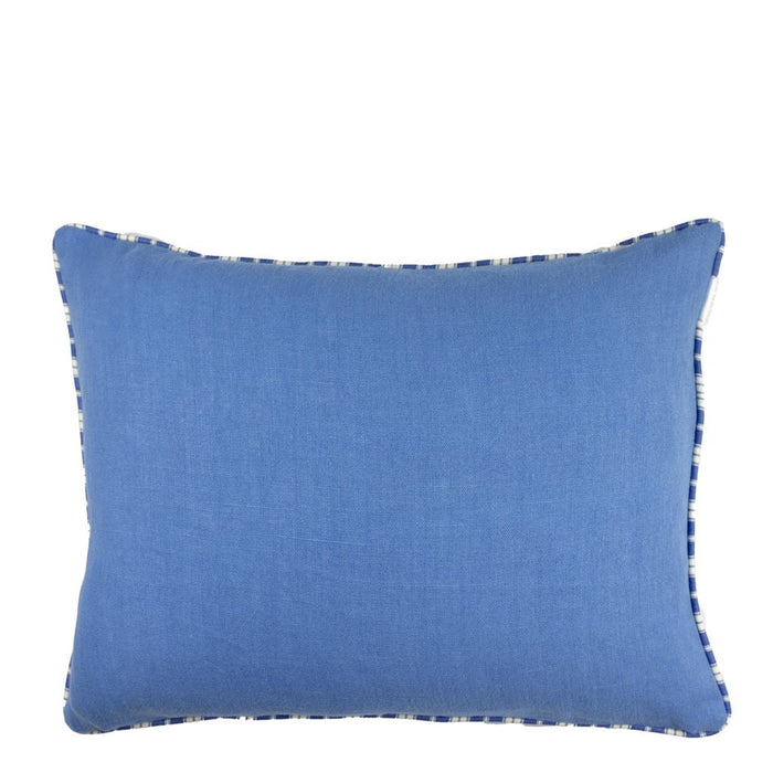 Embroidered Osier Damasse Cobalt Decorative Pillow - Designers Guild at Fig Linens and Home 11