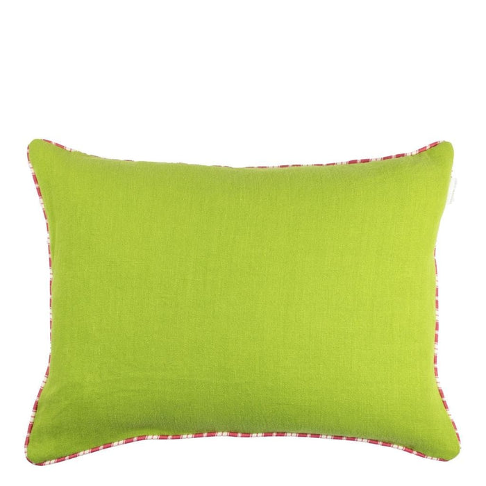 Embroidered Osier Damasse Fuchsia Decorative Pillow - Designers Guild at Fig Linens and Home 84