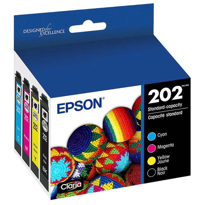 Epson 202 Standard Capacity Black, Cyan, Magenta & Yellow Ink Cartridges