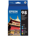 Epson 98 Black/Cyan/Light Cyan/Magenta/Light Magenta/Yellow High Yield Ink Cartridge, 6/Pack