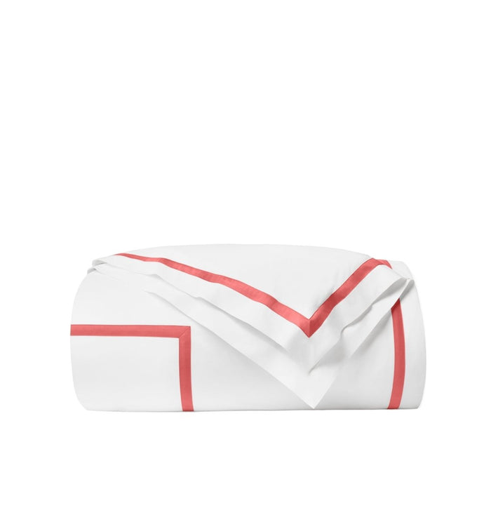 Estate Bedding - King Duvet Cover 106X92 White/Persimmon Sferra