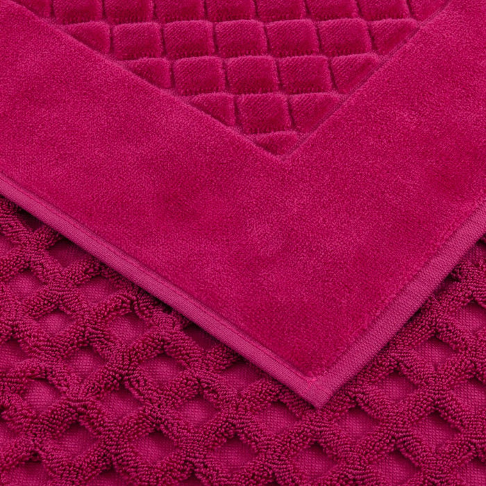 Yves Delorme Etoile Fushia Bath Mat | Tub Mats at Fig Linens and Home - 2