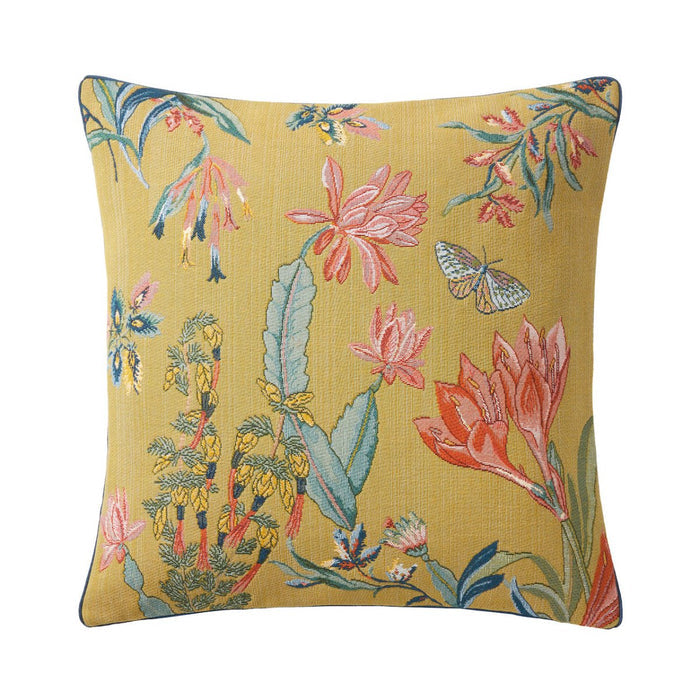 Ezio Bronze Decorative Pillow by Yves Delorme at Fig Linens and Home - Front