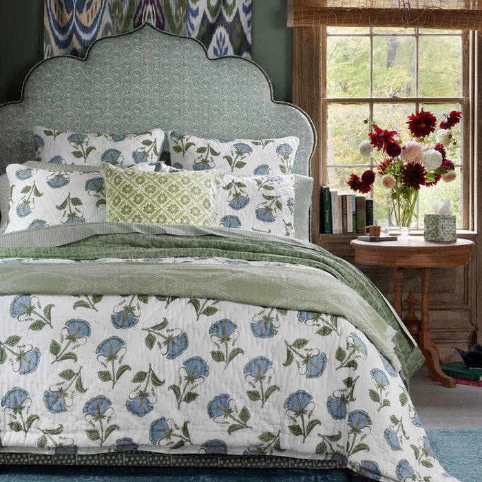 Farah Light Indigo Quilts by John Robshaw at Fig Linens and Home - Lifestyle 2