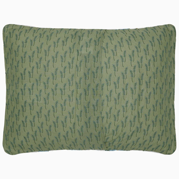 Pillow Sham - Farah Light Indigo Quilts by John Robshaw at Fig Linens and Home - Back View