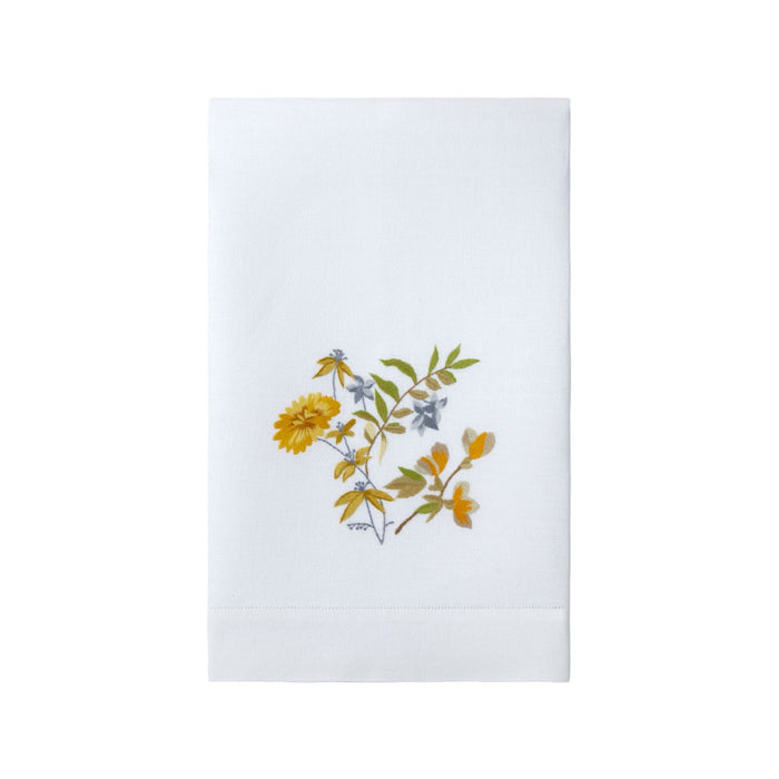 Fleurs Dahlia Guest Towel by Yves Delorme Couture Fingertip Towel 16" x 24" Dahlia at FIG LINENS AND HOME 1