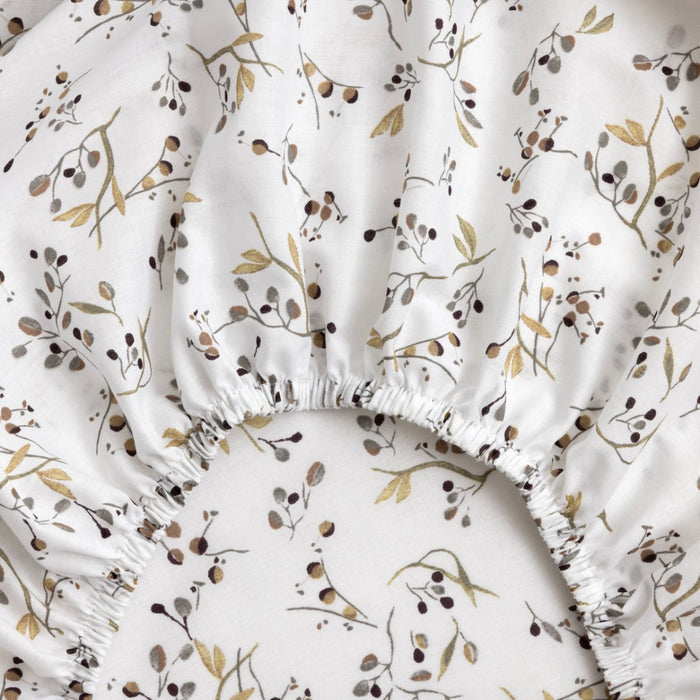 Fleurs Fitted Sheet by Yves Delorme King Fitted Sheet Multi at FIG LINENS AND HOME 2