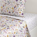 Fleurs Flat Sheet by Yves Delorme King Flat Sheet Multi at FIG LINENS AND HOME 1