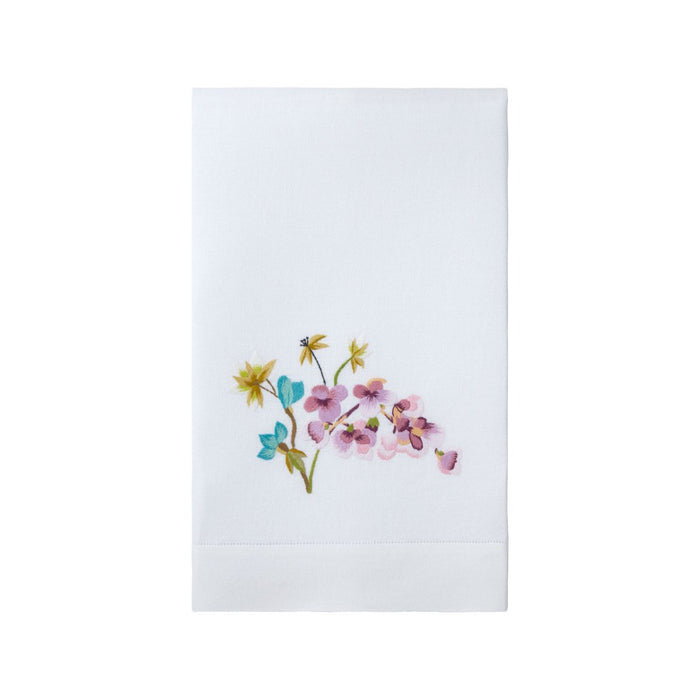 Fleurs Senteur Guest Towel by Yves Delorme Couture Fingertip Towel 16" x 24" Senteur at FIG LINENS AND HOME 5