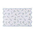 Floral Scallop Bath Mat by Kassatex in Cornflower Blue at Fig Linens and Home