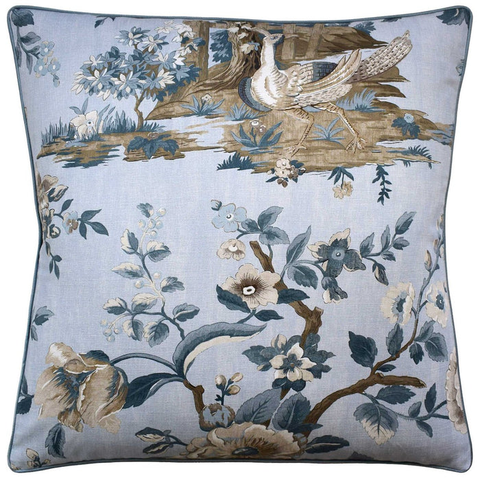 Forest Lodge Spa Blue Decorative Pillow by Ryan Studio 22" x 22" Decorative Pillow Spa Blue at FIG LINENS AND HOME 1
