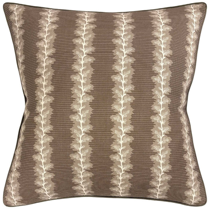 French Stripe Brown Decorative Pillow by Ryan Studio at Fig Linens and Home