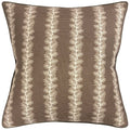 French Stripe Brown Decorative Pillow by Ryan Studio at Fig Linens and Home