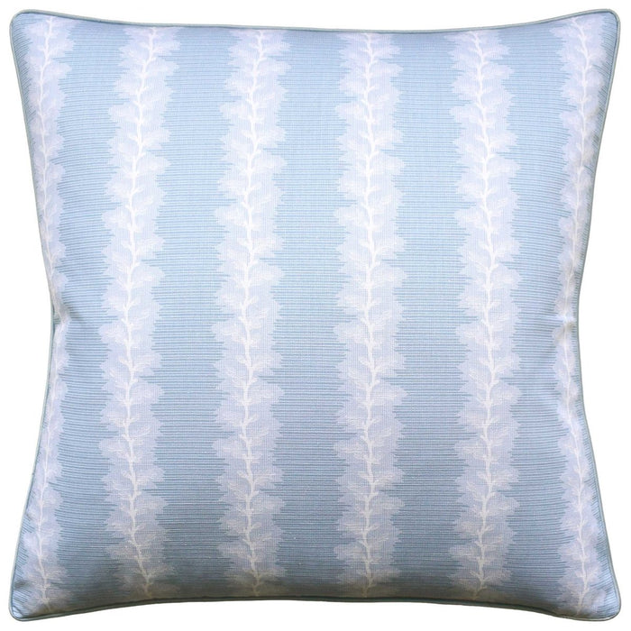 French Stripe Spa Blue Decorative Pillow by Ryan Studio at Fig Linens and Home