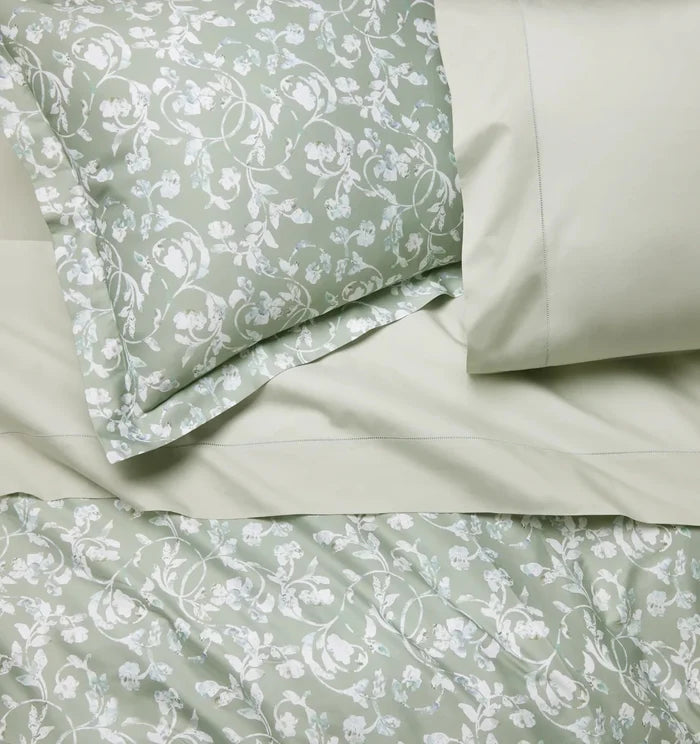 Fronda Sham by Sferra Linens in Sage at Fig Linens and Home - 1