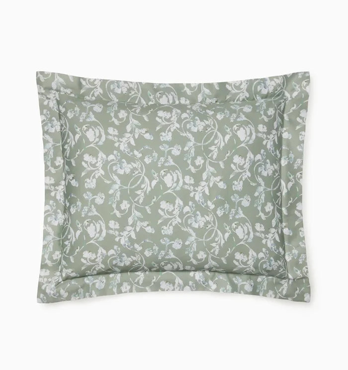 Fronda Sham by Sferra Linens in Sage at Fig Linens and Home - 5
