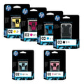 Genuine HP 02 Black and Color Ink Cartridges-6 Pack